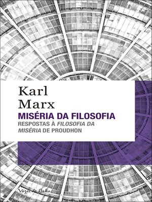 cover image of Miséria da filosofia